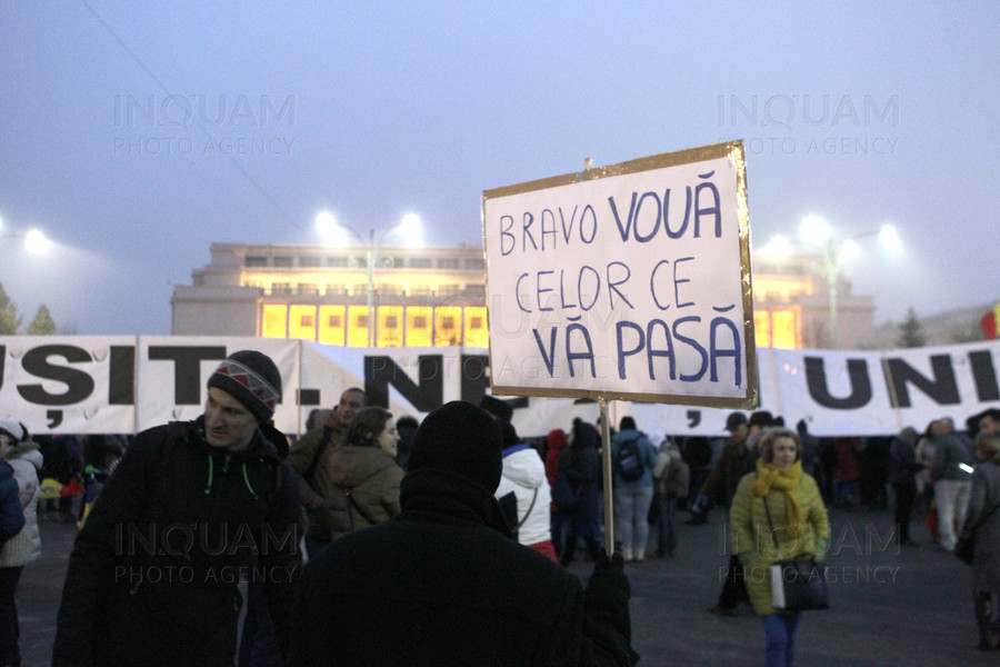 BUCURESTI - PROTEST - GUVERN - ZIUA A VI-A