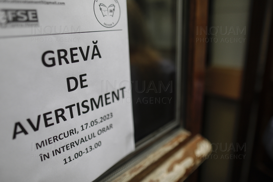BUCUREST - EDUCATIE - GREVA DE AVERTISMENT - 17 MAI 2023