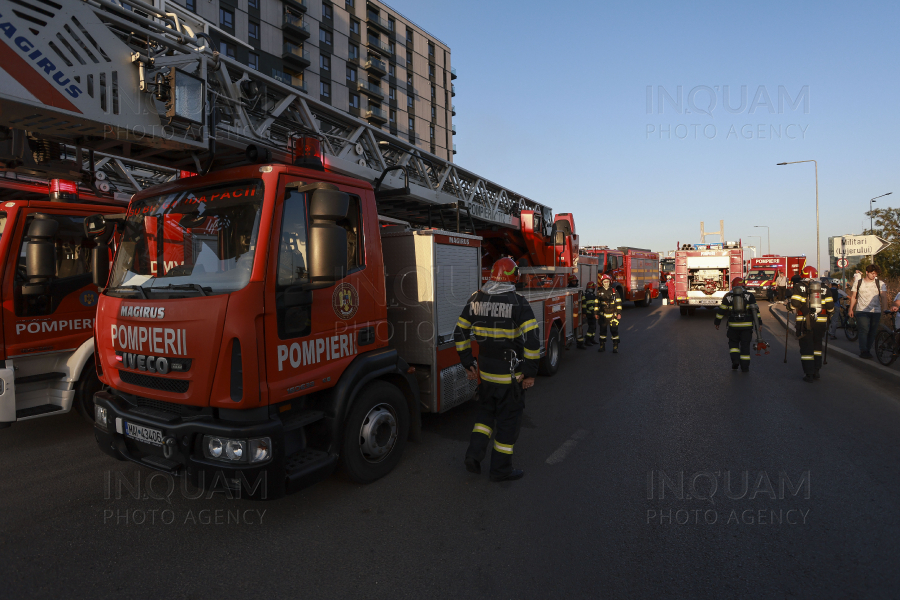 BUCURESTI - ALEEA LACUL MORII - INCENDIU CONTAINERE - 27 SEP 2024