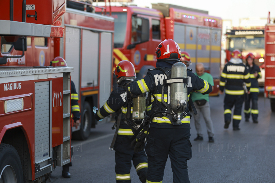 BUCURESTI - ALEEA LACUL MORII - INCENDIU CONTAINERE - 27 SEP 2024