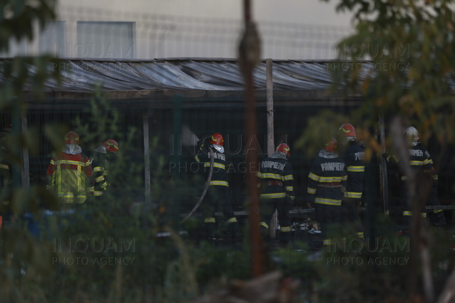 BUCURESTI - ALEEA LACUL MORII - INCENDIU CONTAINERE - 27 SEP 2024