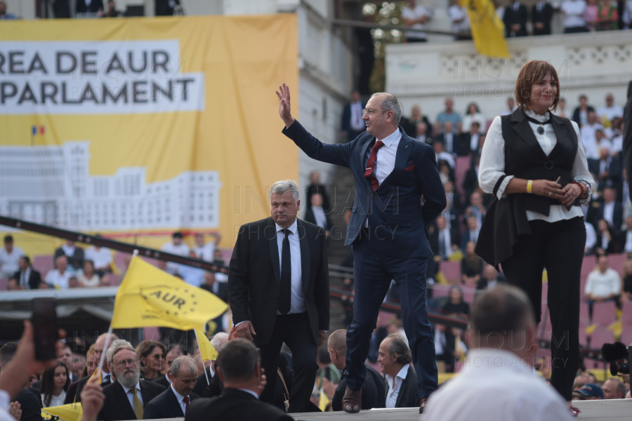 BUCURESTI - ALEGERI 2024 - AUR - LANSARE CANDIDATI PARLAMENTARE - 22 SEP 2024