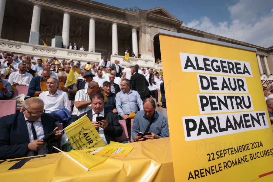 BUCURESTI - ALEGERI 2024 - AUR - LANSARE CANDIDATI PARLAMENTARE - 22 SEP 2024