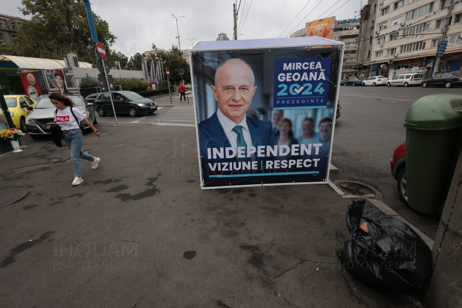 BUCURESTI - ALEGERI 2024 - CANDIDAT PREZIDENTIALE - AFIS ELECTORAL - 11 SEP 2024