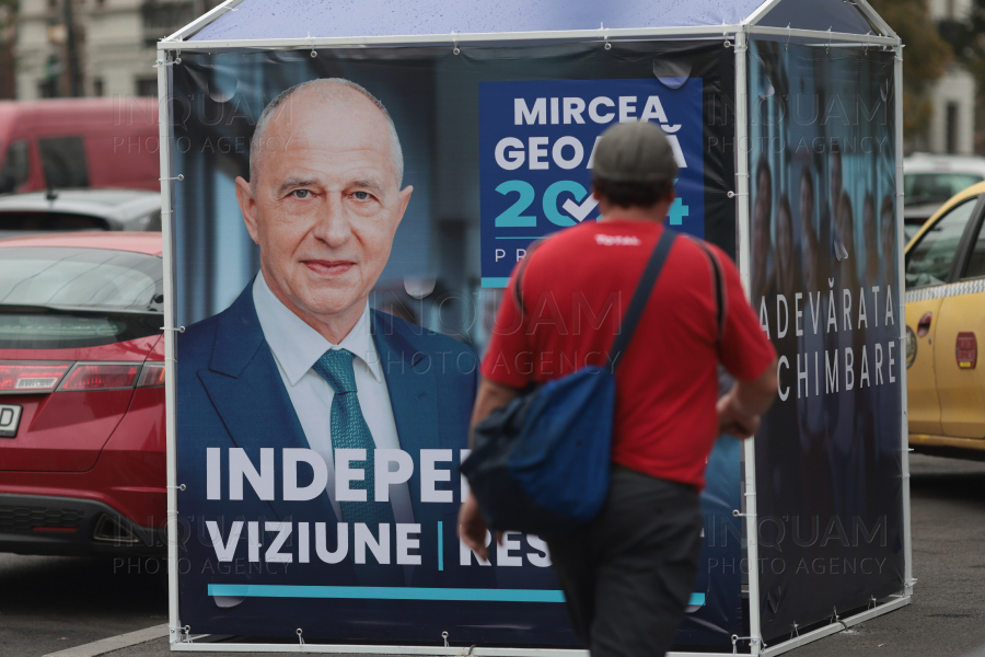 BUCURESTI - ALEGERI 2024 - CANDIDAT PREZIDENTIALE - AFIS ELECTORAL - 11 SEP 2024