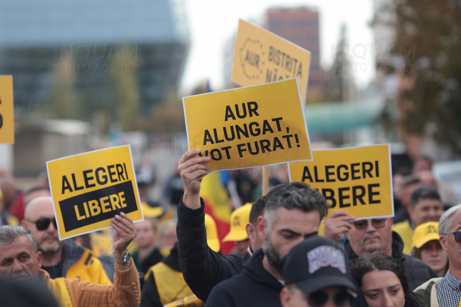 BUCURESTI - ALEGERI 2024 - PROTEST AUR - BEC - 24 OCT 2024