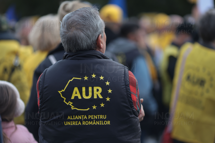 BUCURESTI - ALEGERI 2024 - PROTEST AUR - BEC - 24 OCT 2024