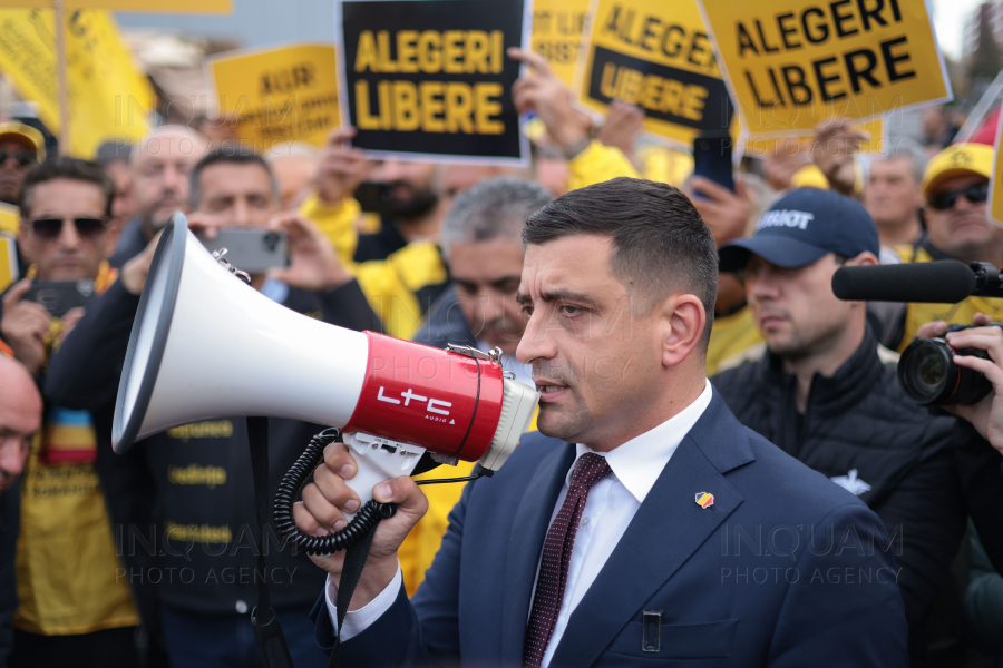 BUCURESTI - ALEGERI 2024 - PROTEST AUR - BEC - 24 OCT 2024