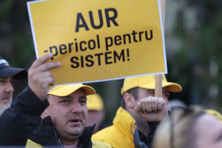 BUCURESTI - ALEGERI 2024 - PROTEST AUR - BEC - 24 OCT 2024