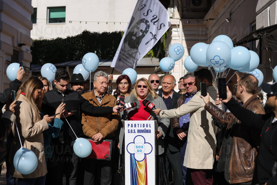 BUCURESTI - ALEGERI PARLAMENTARE 2024 - DEPUNERE SEMNATURI - SOS ROMANIA - 17 OCT 2024