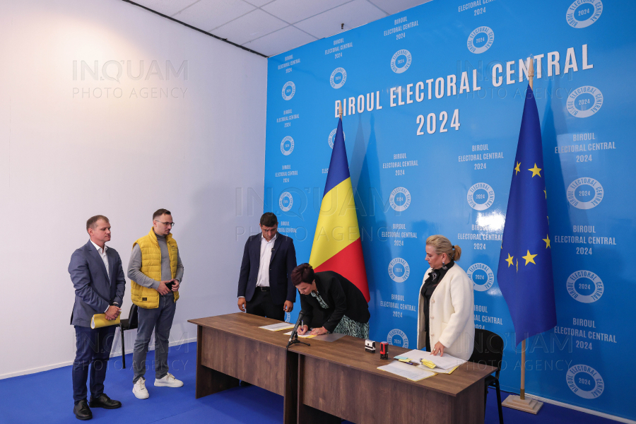 BUCURESTI - BEC - DEPUNERE CANDIDATURA PREZIDENTIALE - AUR - 30 SEP 2024