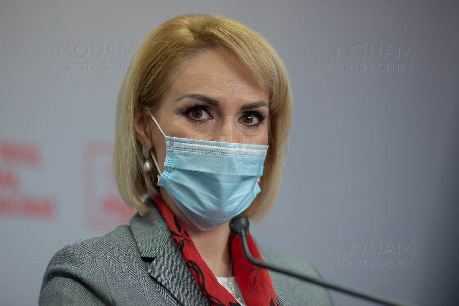 BUCURESTI - CONFERINTA - PSD - GABRIELA FIREA - 29 NOI 2020