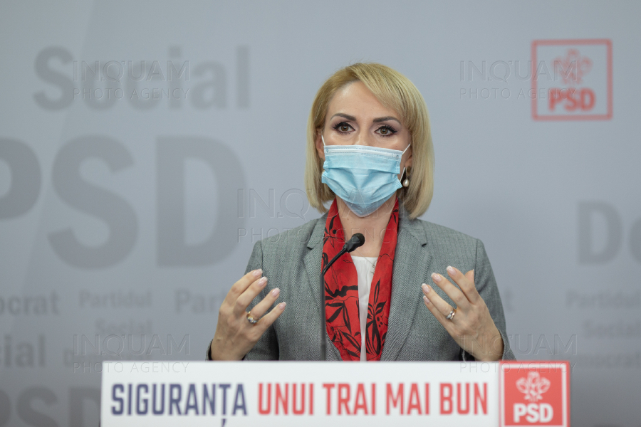 BUCURESTI - CONFERINTA - PSD - GABRIELA FIREA - 29 NOI 2020