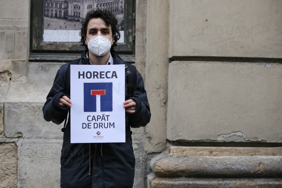 BUCURESTI - COVID-19 - PROTEST - HORECA - 16 FEB 2021