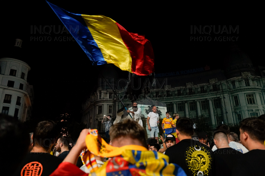 BUCURESTI - EURO2024 - SUPORTERI - UNIVERSITATE - ROMANIA - SLOVACIA - 26 IUN 2024