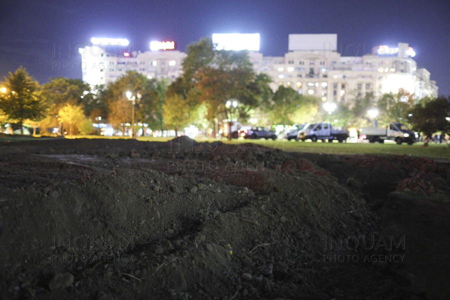 BUCURESTI - INCIDENTE - PIATA UNIRII - SANTIER PLANSEU DAMBOVITA - 14 OCT 2024