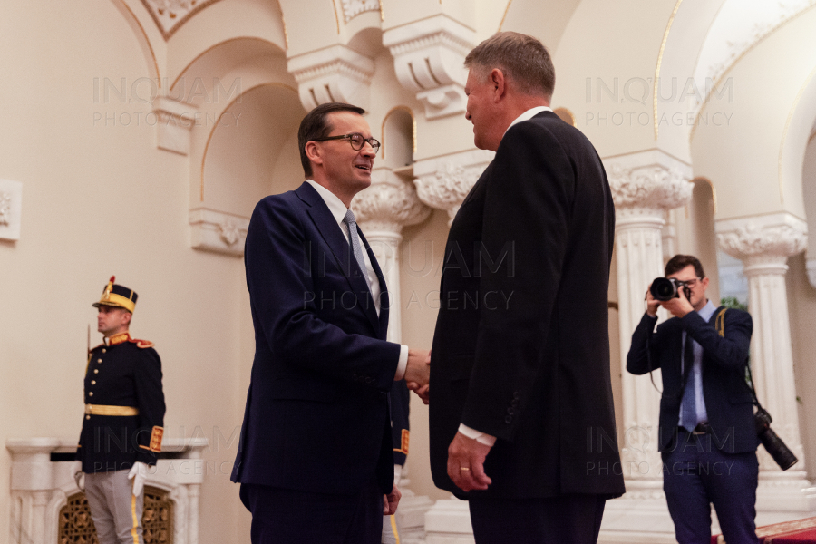 BUCURESTI - KLAUS IOHANNIS - MATEUSZ MORAWIECKI - PALATUL COTROCENI