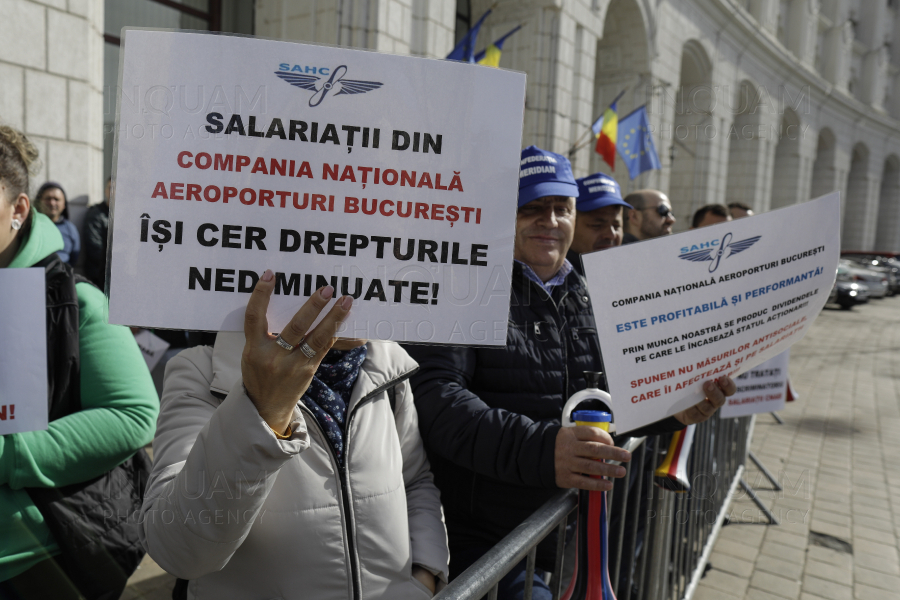 BUCURESTI - MF - SINDICATE AEROPORT - PROTEST - 27 FEB 2024
