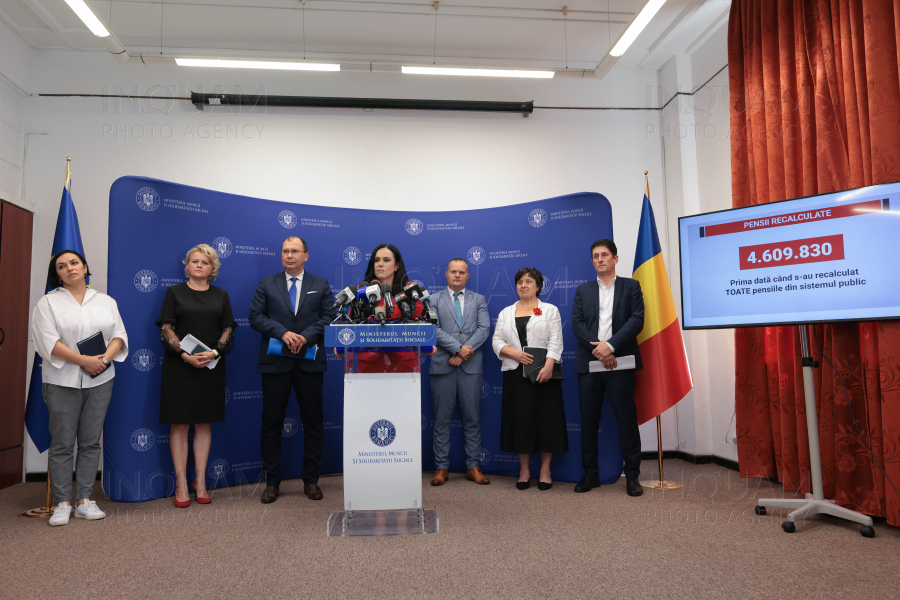 BUCURESTI - MINISTERUL MUNCII - CONFERINTA - REFORMA SISTEMULUI DE PENSII - 22 AUG 2024