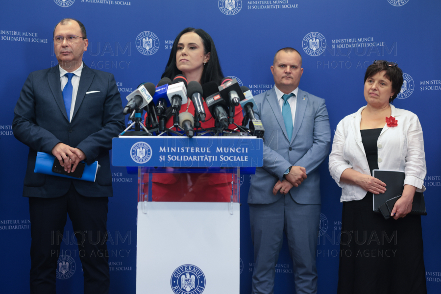 BUCURESTI - MINISTERUL MUNCII - CONFERINTA - REFORMA SISTEMULUI DE PENSII - 22 AUG 2024