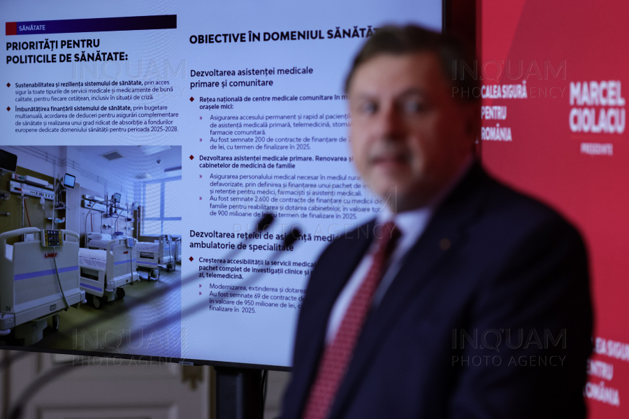 BUCURESTI - MINISTRUL SANATATII - PROGRAM DE GUVERNARE PSD - 6 NOI 2024