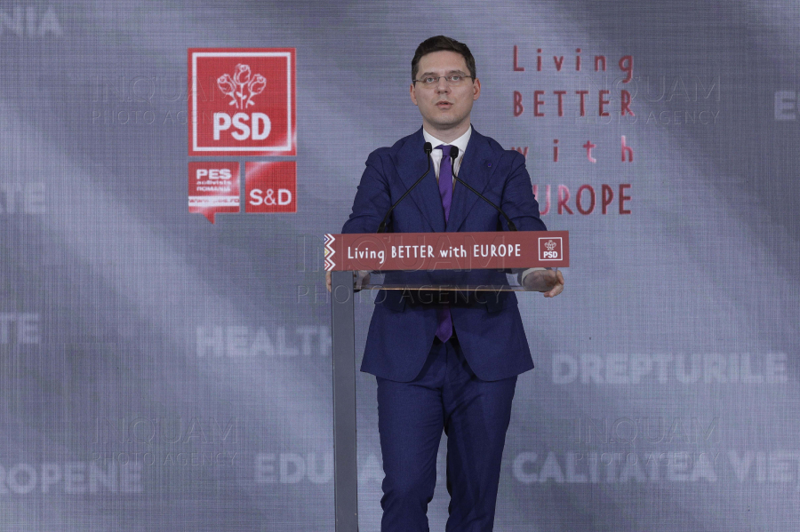 BUCURESTI - PARLAMENT - PSD - LIVING BETTER WITH EUROPE - 20 FEB 2024