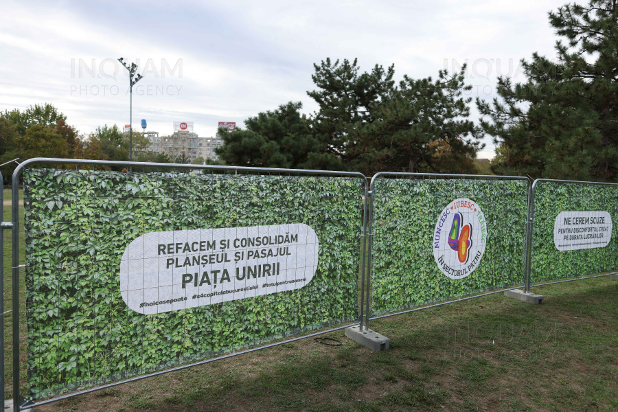 BUCURESTI - PIATA UNIRII - GARDURI SANTIER - 14 OCT 2024