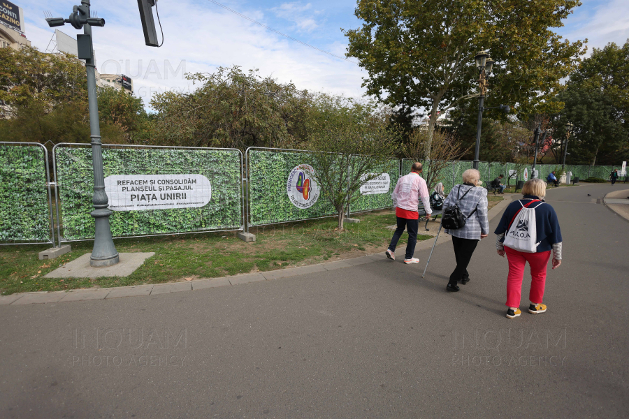 BUCURESTI - PIATA UNIRII - GARDURI SANTIER - 14 OCT 2024