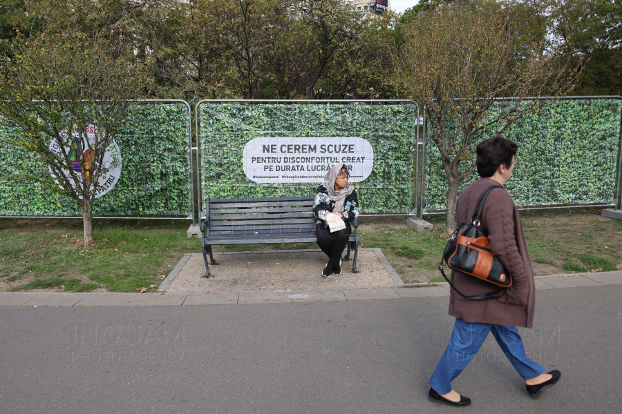 BUCURESTI - PIATA UNIRII - GARDURI SANTIER - 14 OCT 2024