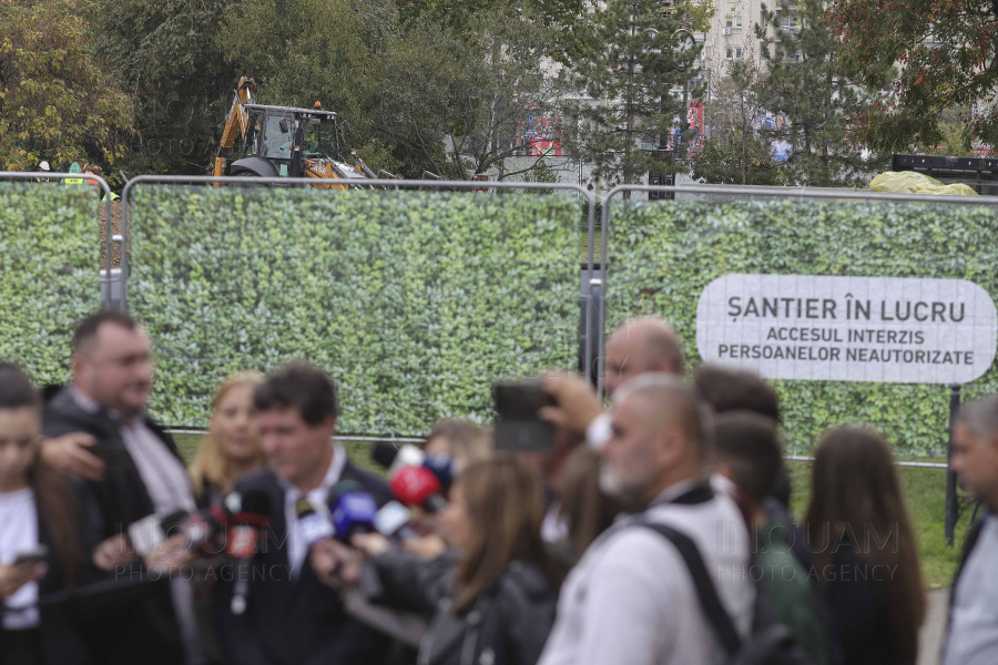 BUCURESTI - PIATA UNIRII - SANTIER PLANSEU DAMBOVITA - 14 OCT 2024