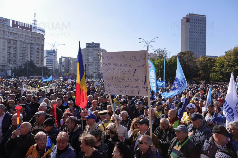 BUCURESTI - PIATA VICTORIEI - PROTEST - 25 OCT 2024