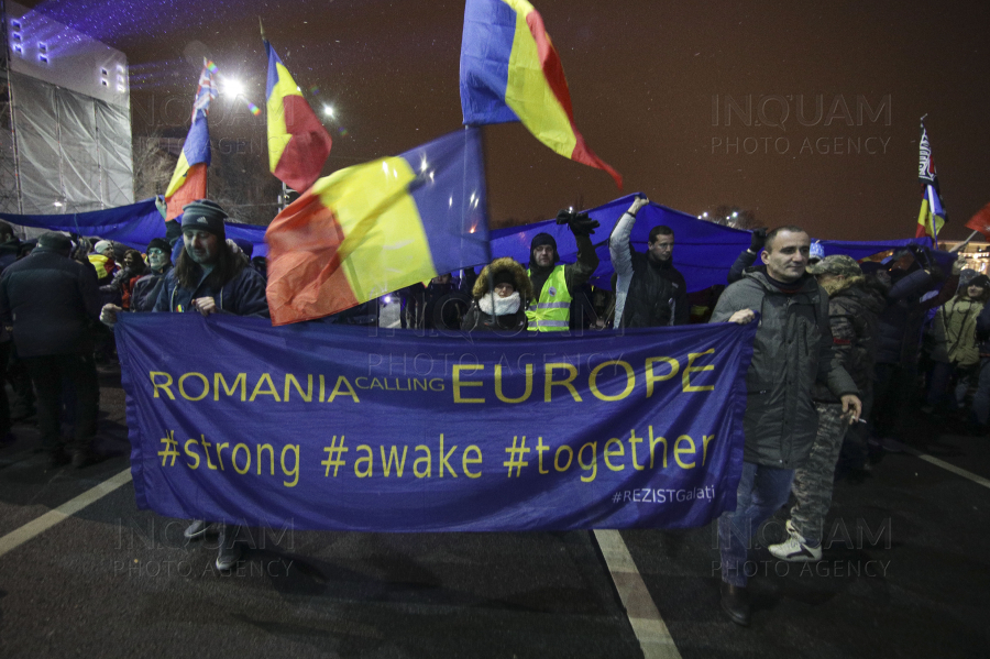 BUCURESTI - PIATA VICTORIEI - PROTEST - OUG 7 - 24 FEB 2019