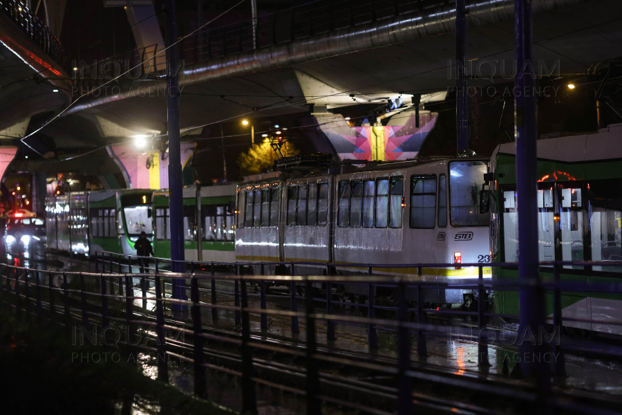 BUCURESTI - PLOAIE - TRAMVAIE BLOCATE - 29 SEP 2024