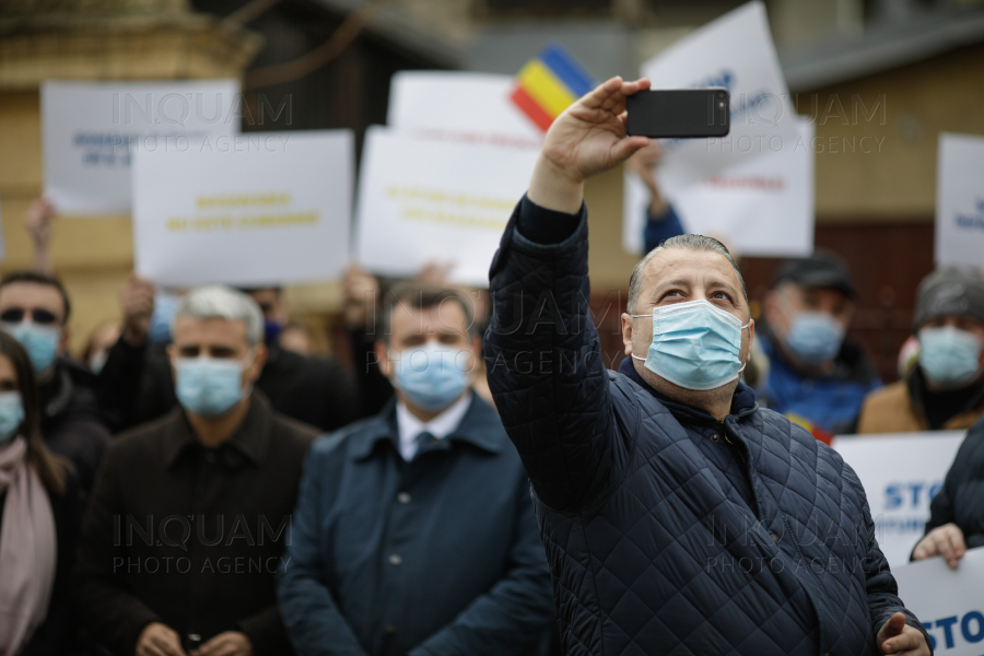 BUCURESTI - PMP - PROTEST AMBASADA REPUBLICII MOLDOVA