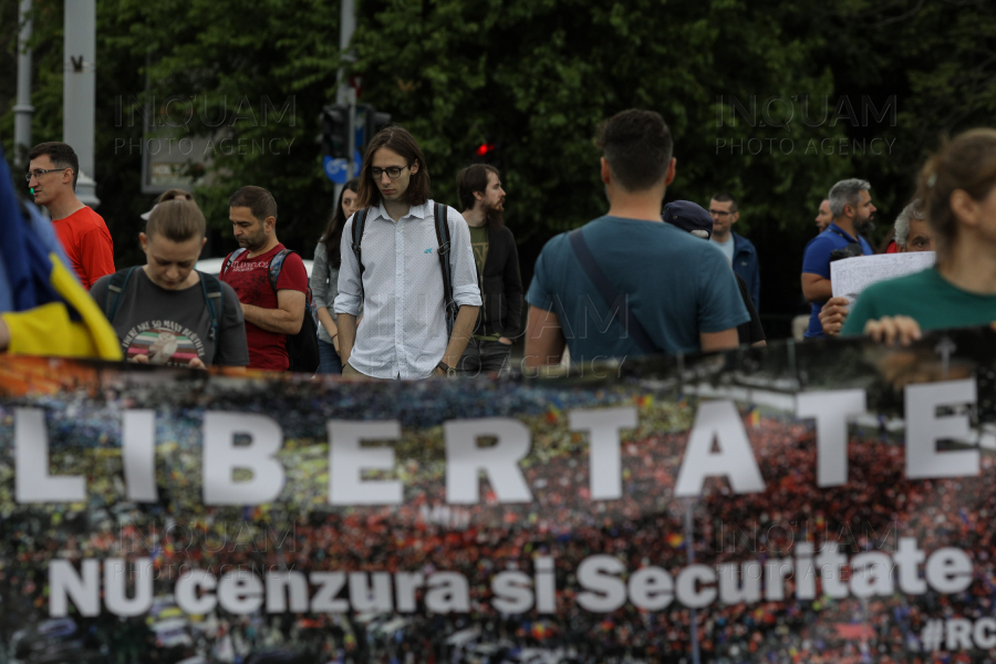 BUCURESTI - PROTEST - LEGILE SECURITATII NATIONALE - 11 IUN 2022