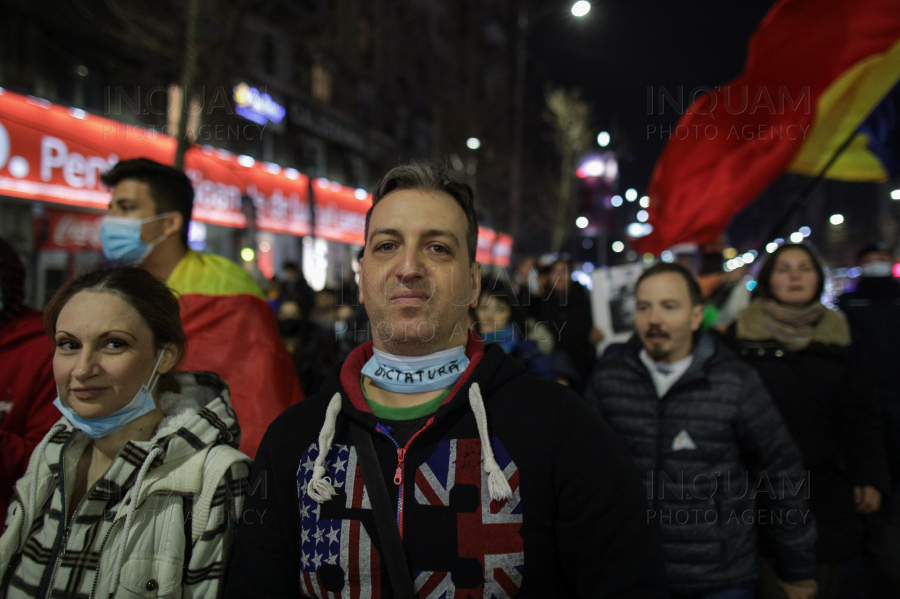 BUCURESTI - PROTEST - RESTRICTII COVID-19 - 30 MAR 2021