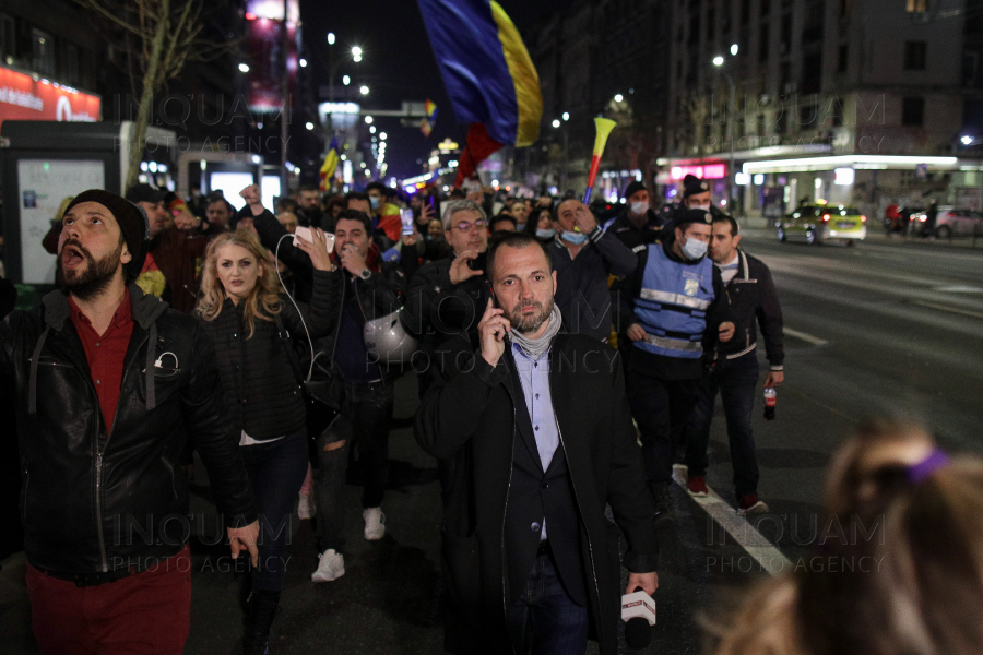 BUCURESTI - PROTEST - RESTRICTII COVID-19 - 30 MAR 2021