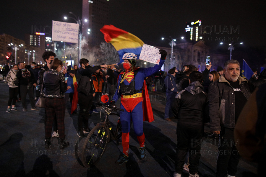 BUCURESTI - PROTEST - RESTRICTII COVID-19 - 30 MAR 2021