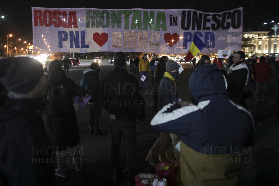BUCURESTI - PROTEST - ROSIA MONTANA - UNESCO - 30 IAN 2020