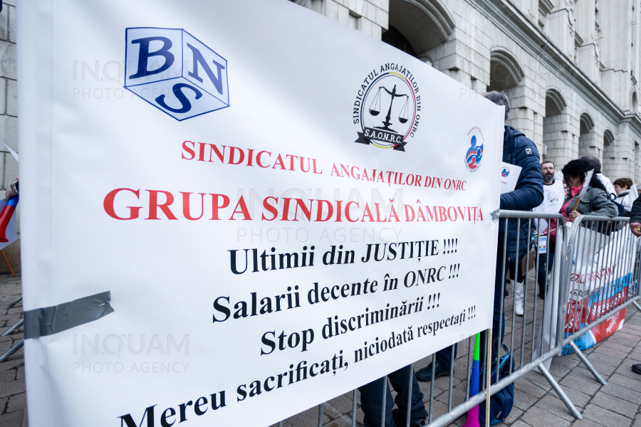 BUCURESTI - PROTEST - SINDICATE - ONRC - 16 APR 2024