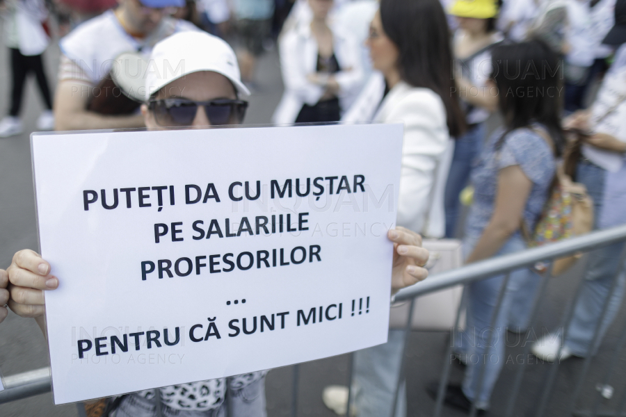 BUCURESTI - PROTEST - SINDICATE EDUCATIE - 30 MAI 2023