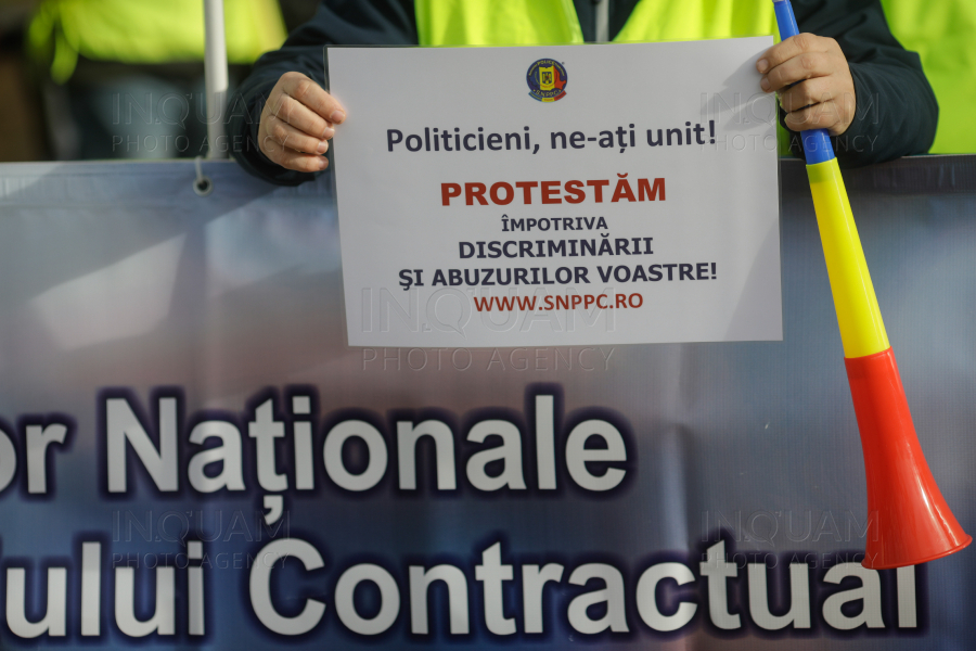 BUCURESTI - PROTEST - SNPPC - MINISTERUL DE FINANTE - 18 IAN 202