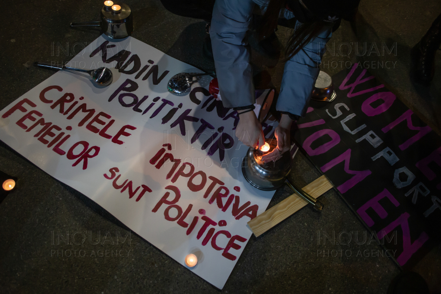 BUCURESTI - PROTEST - SOLIDARITATE CU FEMEILE DIN TURCIA - 25 MAR 2021