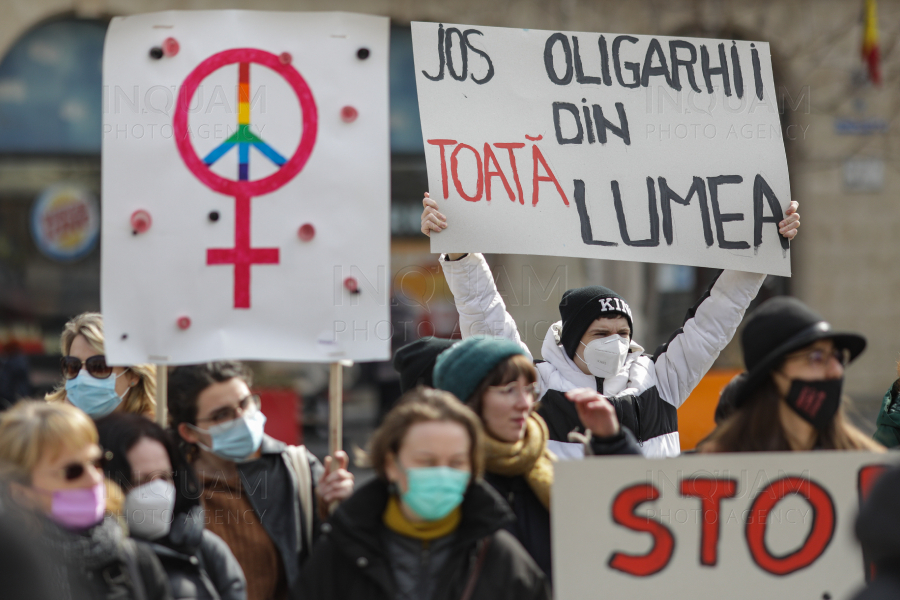 BUCURESTI - PROTEST - SOLIDARITATE FEMEI - 8 MAR 2022