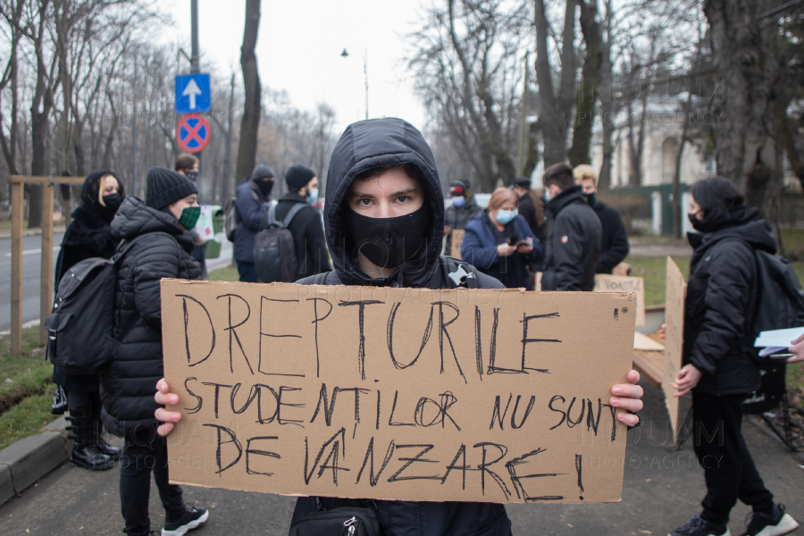 BUCURESTI - PROTEST - STUDENTI - 20 FEB 2021