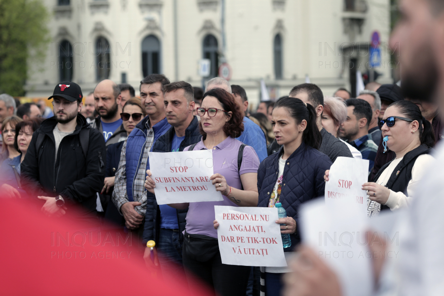 BUCURESTI - PROTEST - USLM - GUVERNUL ROMANIEI - 4 APR 2024