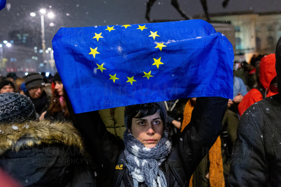 BUCURESTI - PROTEST - VREM EUROPA NU DICTATURA