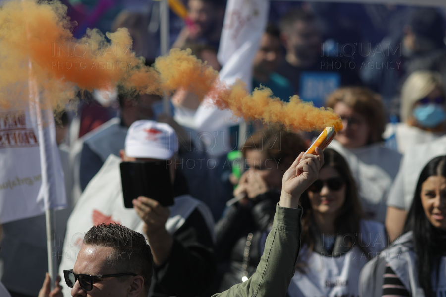 BUCURESTI - PROTEST BNS - PIATA VICTORIEI - 6 APR 2022