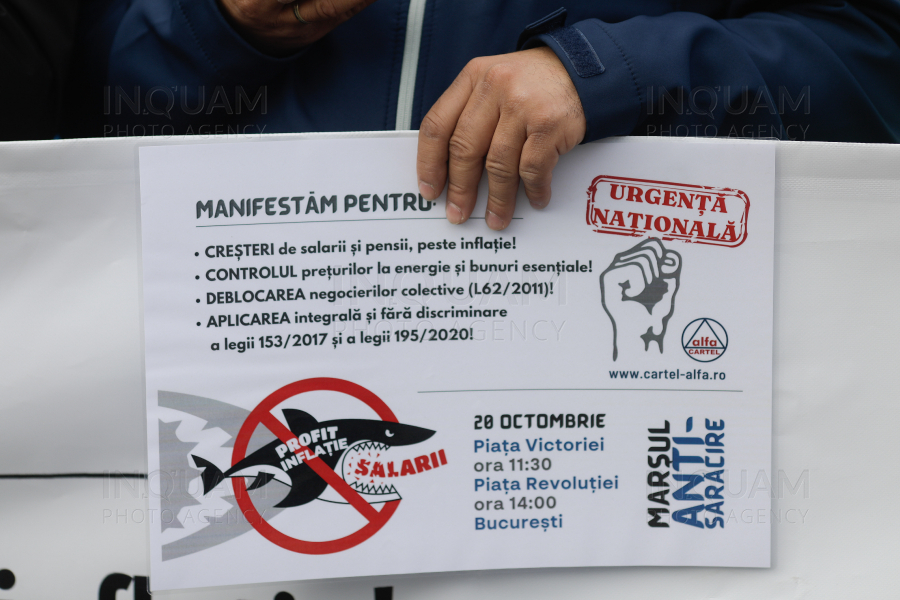 BUCURESTI - PROTEST CARTEL ALFA - 20 OCT 2022