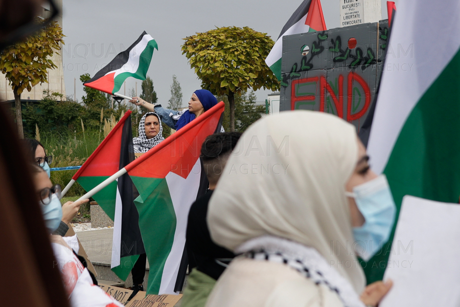 BUCURESTI - PROTEST PRO-PALESTINA - 12 OCT 2024